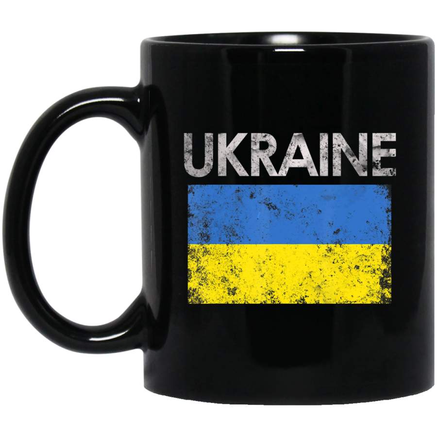 Vintage Ukraine Ukrainian Flag Pride Gift Coffee Mug