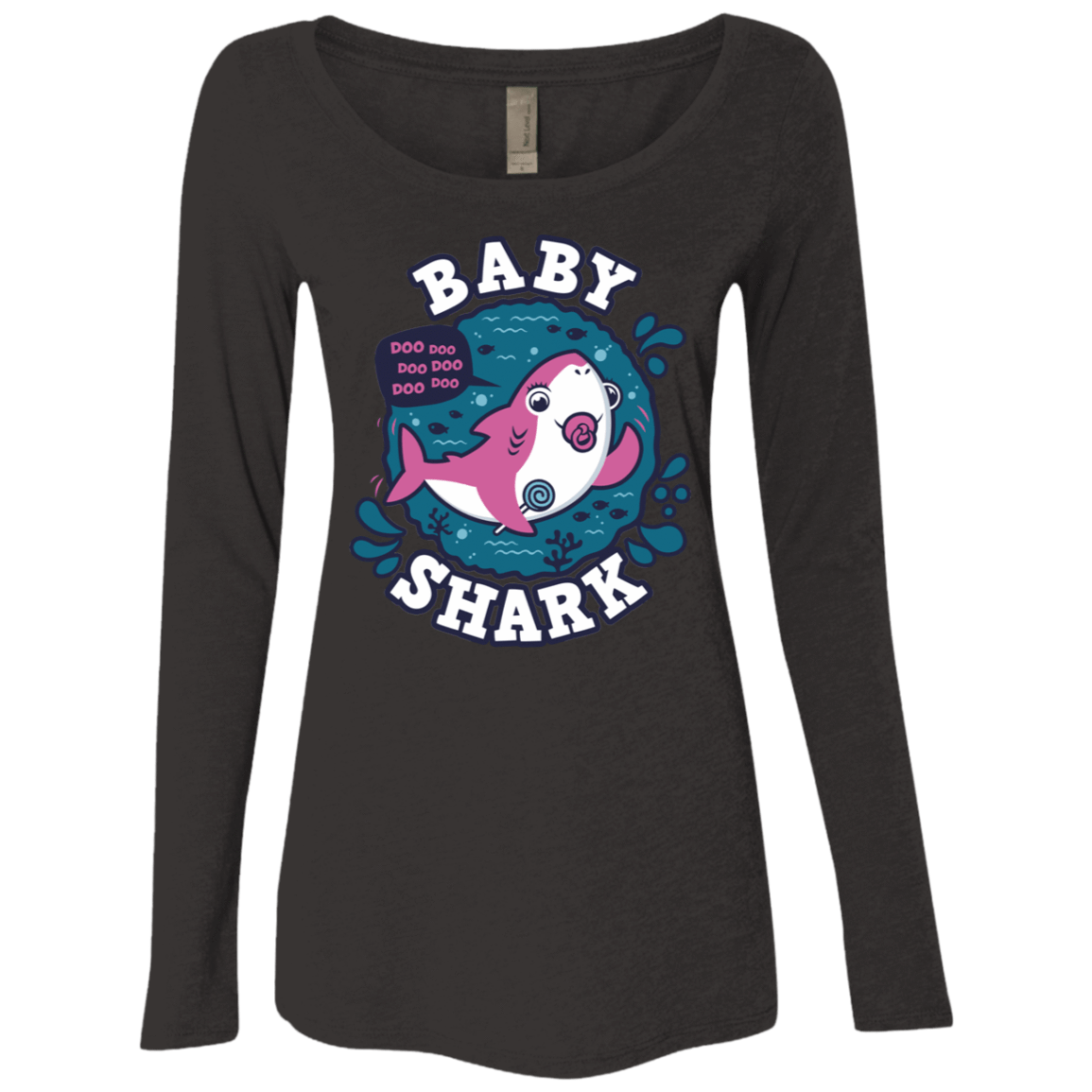 Shark Family Trazo – Baby Girl Chupete Women’S Triblend Long Sleeve Shirt