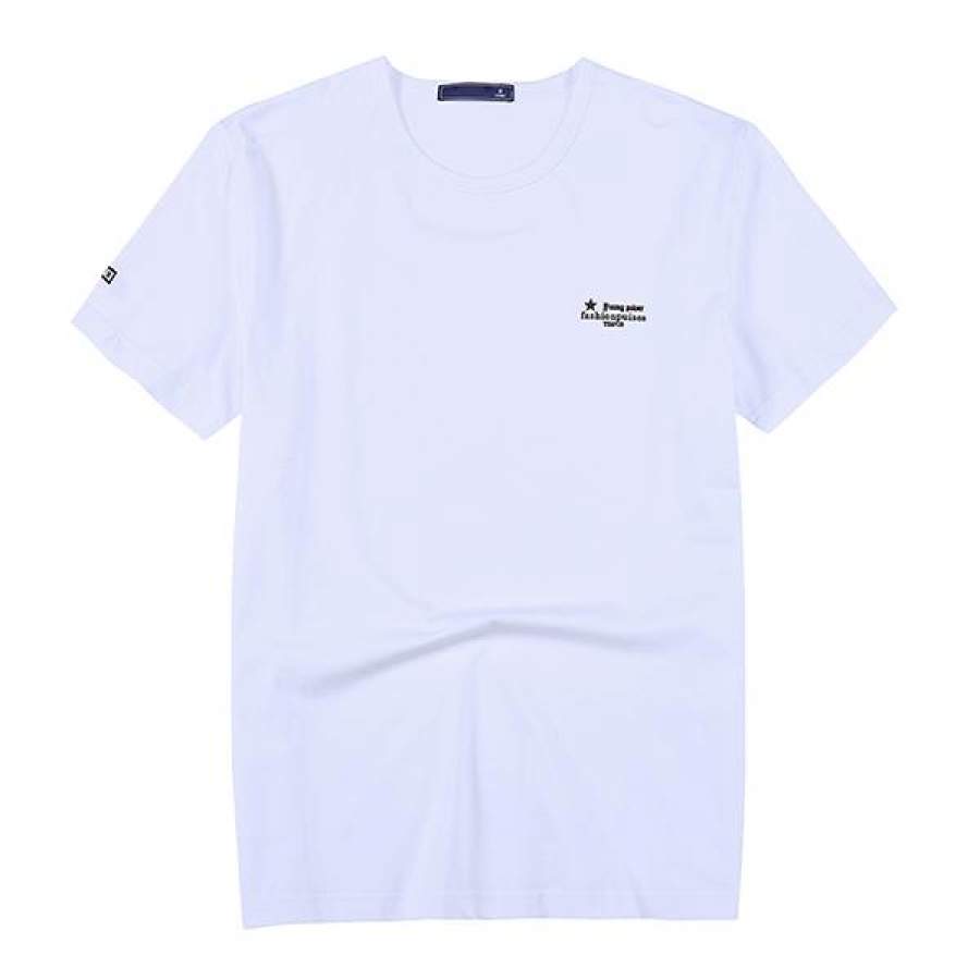 T-shirt Men Fashion Cotton Spandex T-shirts Printing O-Neck Summer T-shirt Man