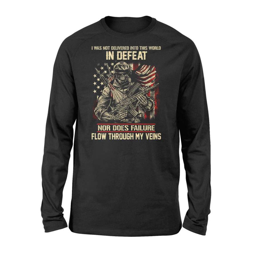 Veterans – Never In defeat – Premium Long Sleeve