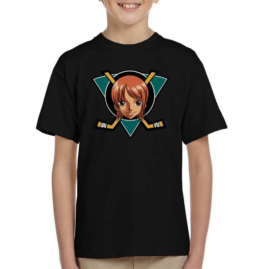 Nami Mighty Ducks One Piece Kid’s T-shirt