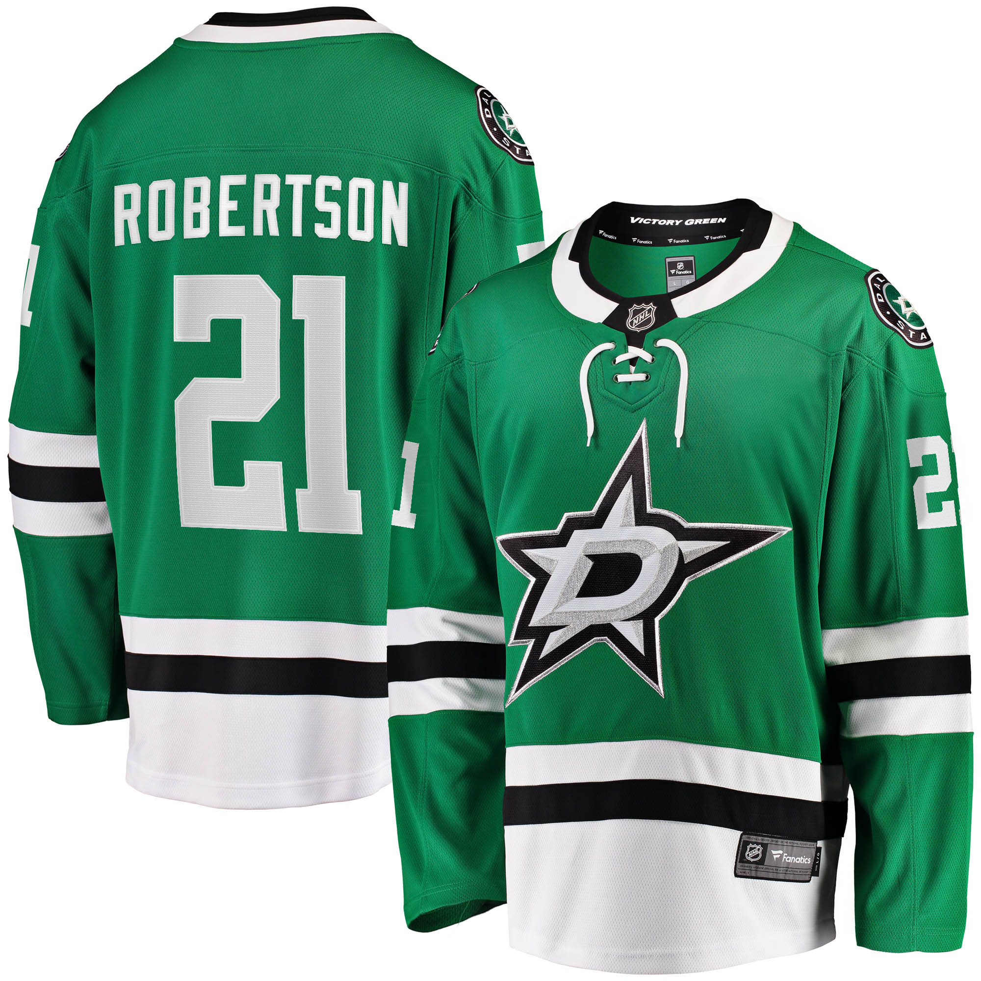 Jason Robertson Dallas Stars Branded Home Breakaway Replica Jersey – Kelly Green