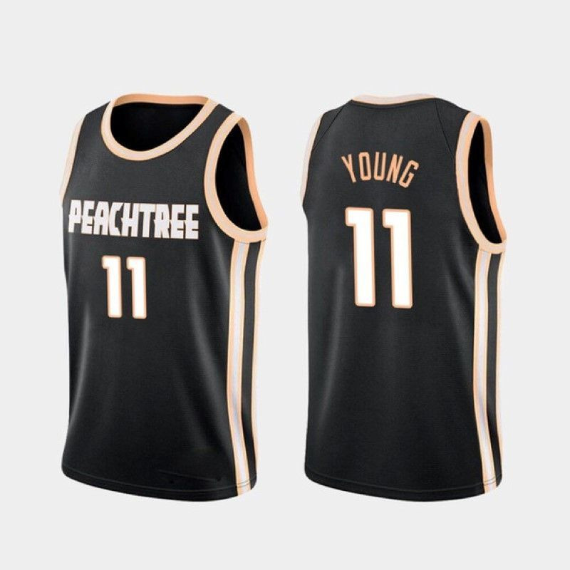 Atlanta Hawks Peachtree Trae Young #11 NBA 2020 New Arrival Black Jersey Jersey