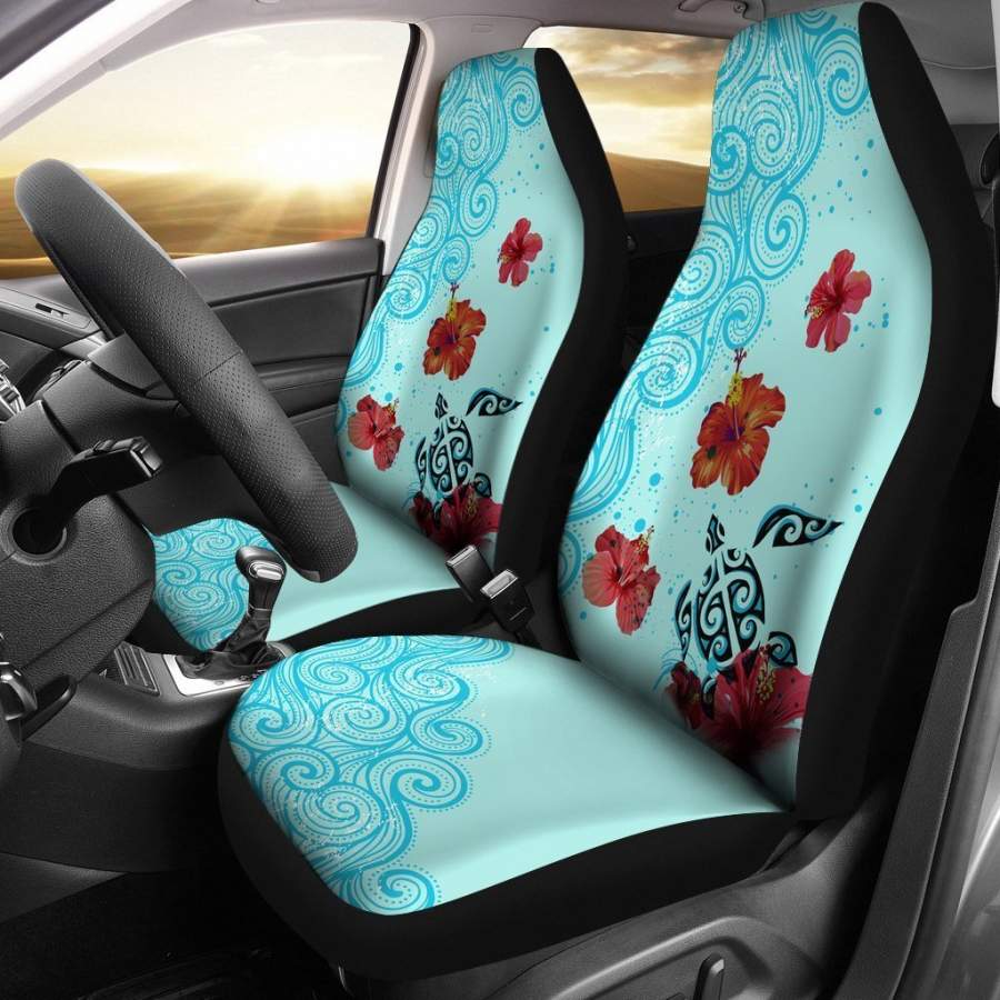 Turtle And Hibiscus Car Seat Covers 02 – AH