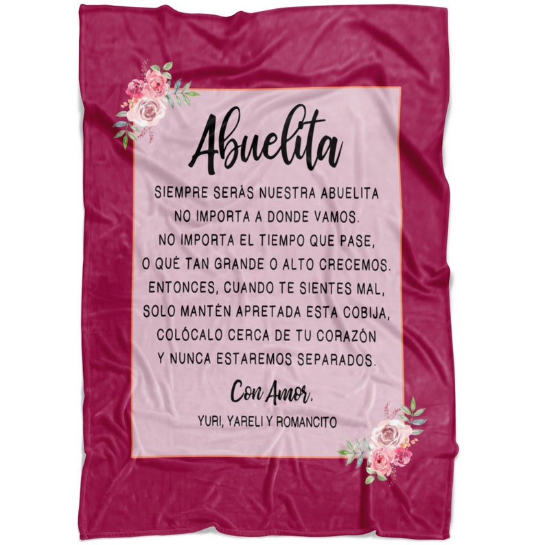 Abuela Gift, Abuelita Christmas Gift, Spanish Grandma Gift Personalized Abuelita Blanket