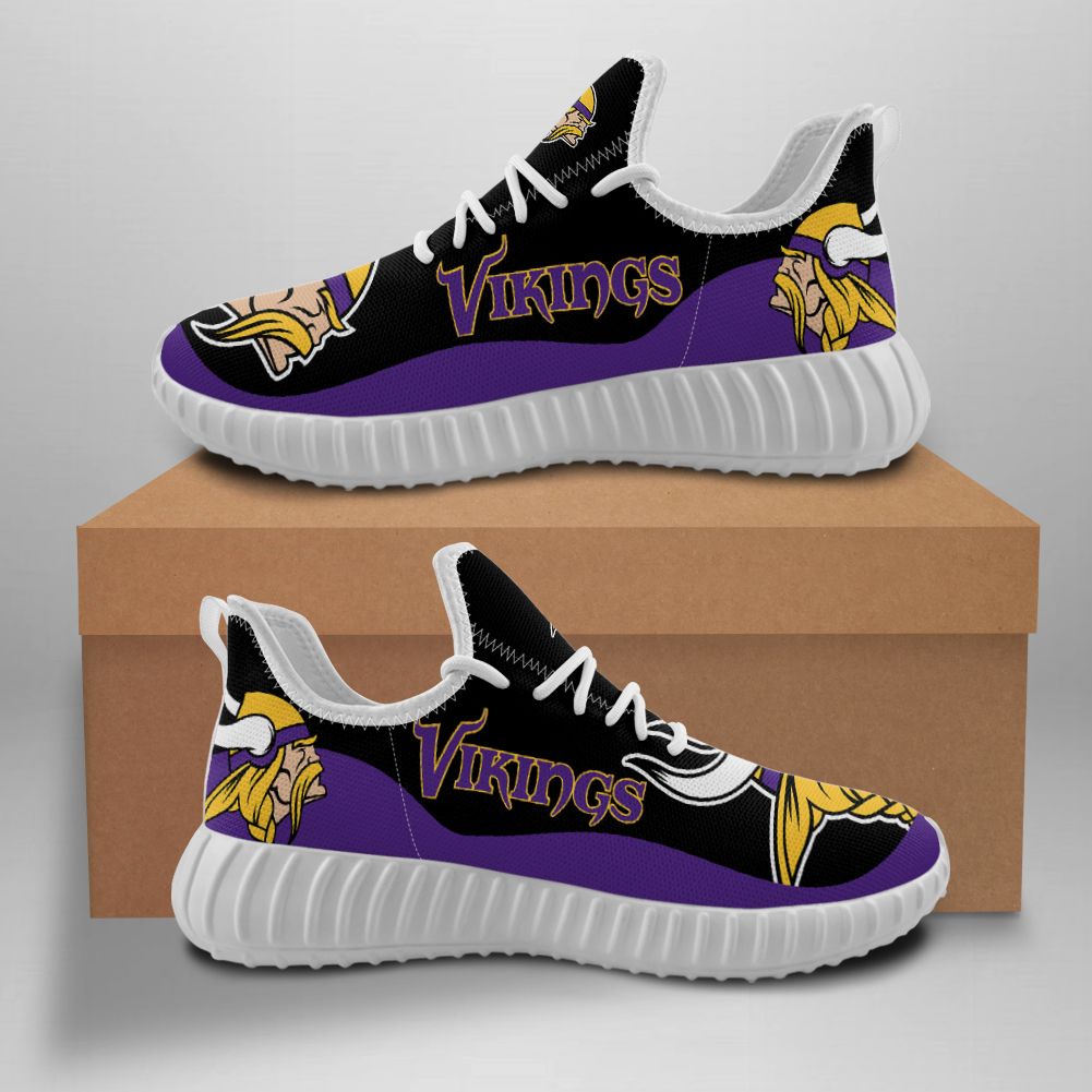 Minnesota Vikings Unisex Sports Shoes-White Soles 1