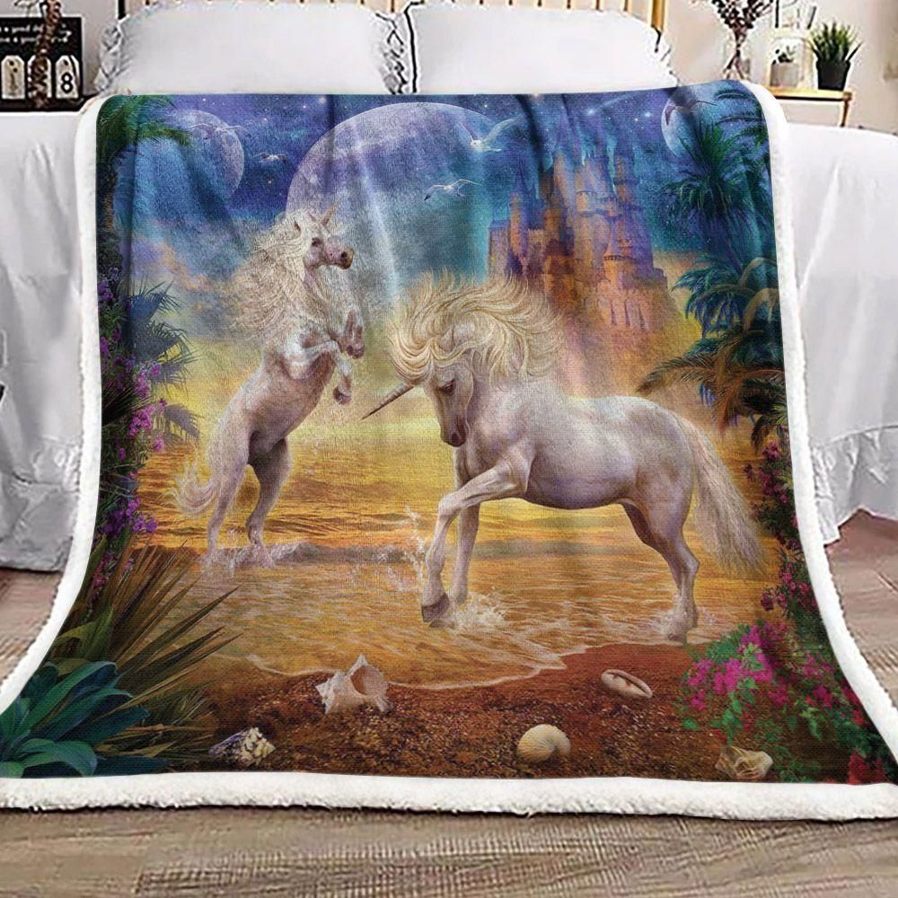 [Personalized Name] Amazing Unicorn Galaxy Printed Fleece Blanket, Sherpa Blanket, Gift For Parent, Family Member, Friends Gift, Christmas Gift, Home Decor, Home Living