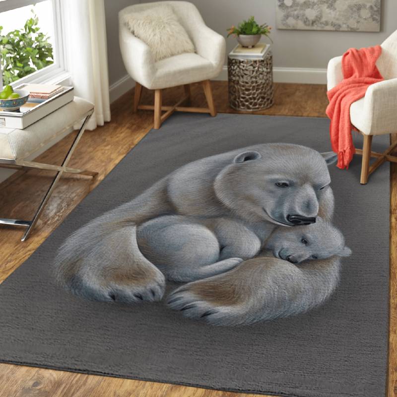 Polar bear – Cute Animals Area Rug Carpet