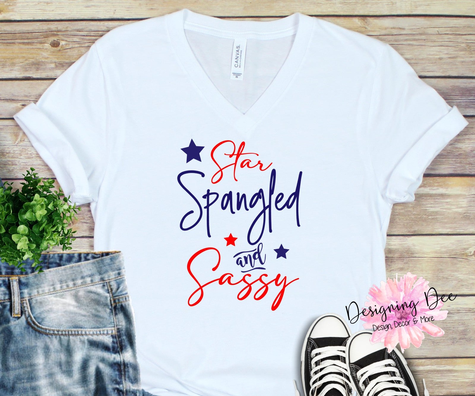 Star Spangled And Sassy, 4Th Of July Shirt For Women