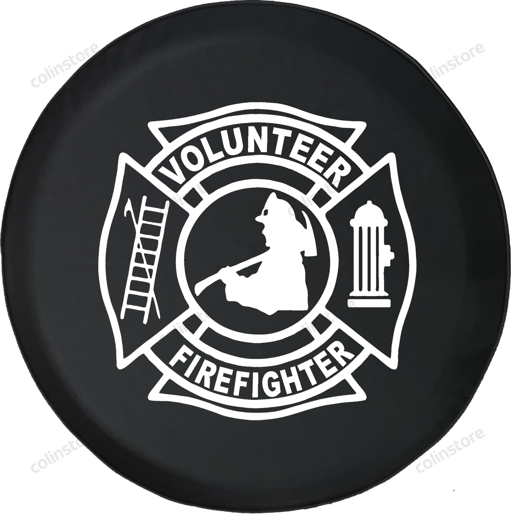 Volunteer Firefighter Emt Offroad Jeep Rv Camper Spare Tire Cover S198