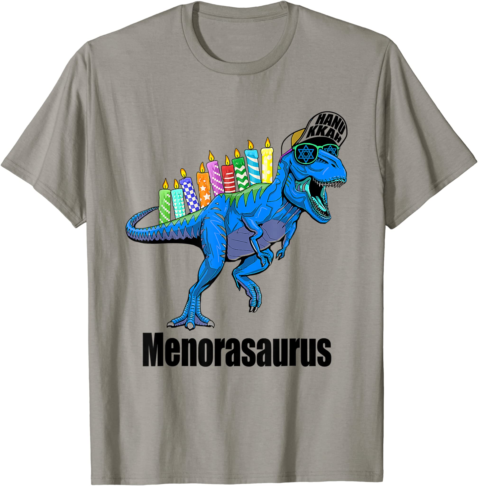 Menorasaurus Rex Menorah Dinosaur Hanukkah Pajama For Boys T-Shirt