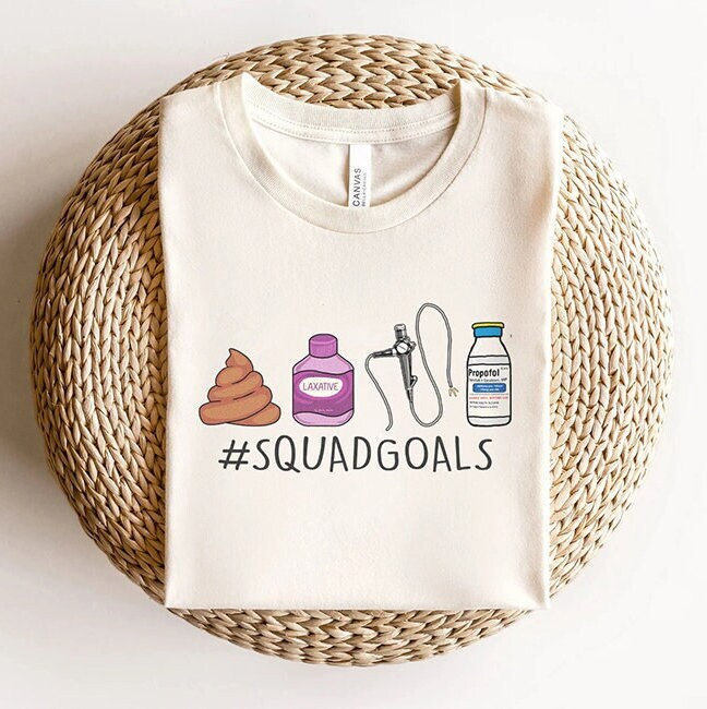 GI Endo Squad Goals T-Shirt, Funny GI Nurse Shirt, Colonoscopy Endoscopy Rn Tshirt, Gastro Crew Gastroenterologist CRNA Tech Tee Gift