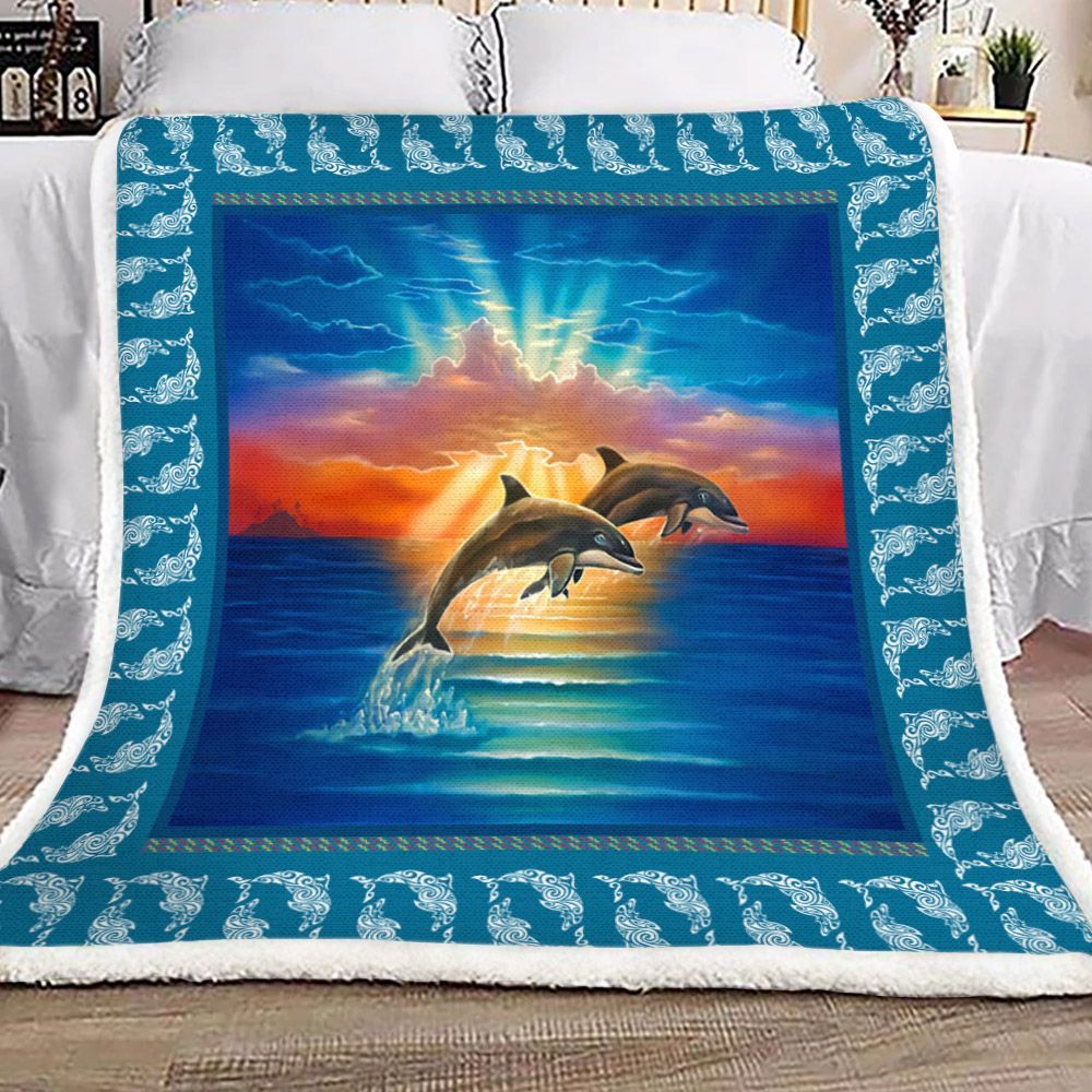 Dolphins Yh25100616F Sherpa Fleece Blanket