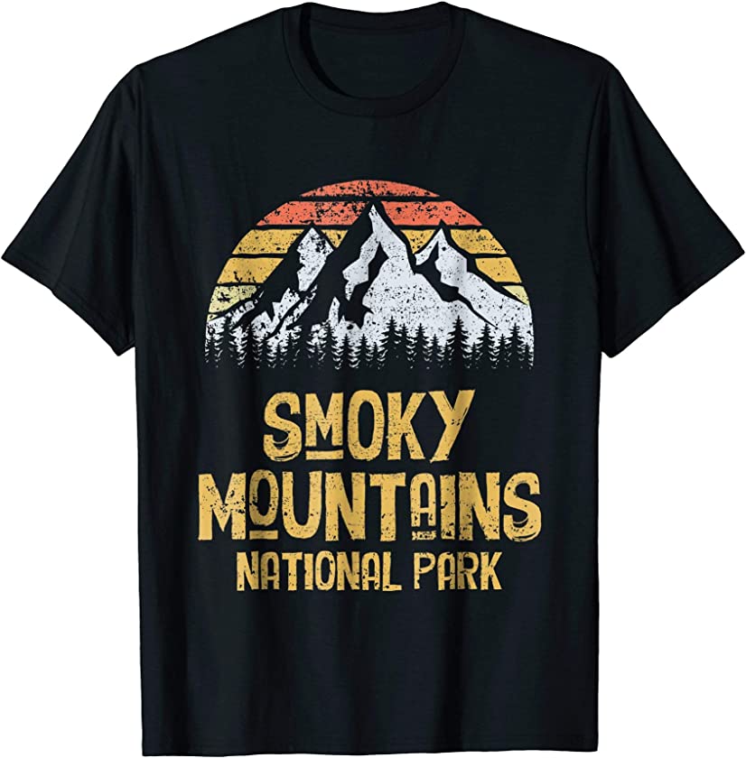 Vintage Retro Great Smoky Mountains National Park T Shirt