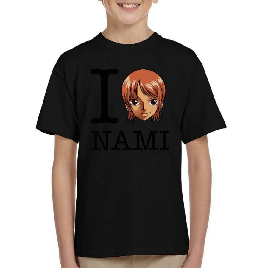 I Heart Nami One Piece Kid’s T-shirt