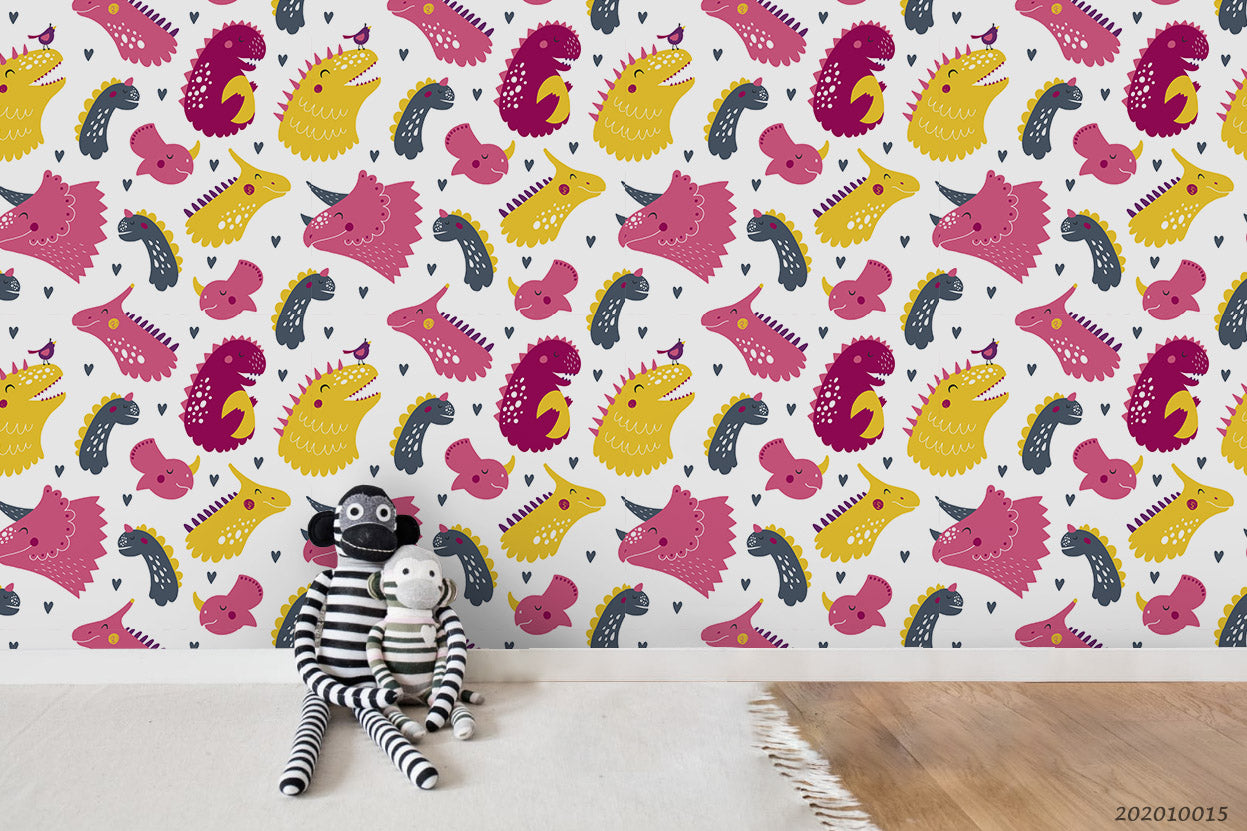 3D Cartoon Animal Dinosaur Pattern Wall Mural Wallpaper Wj 5059