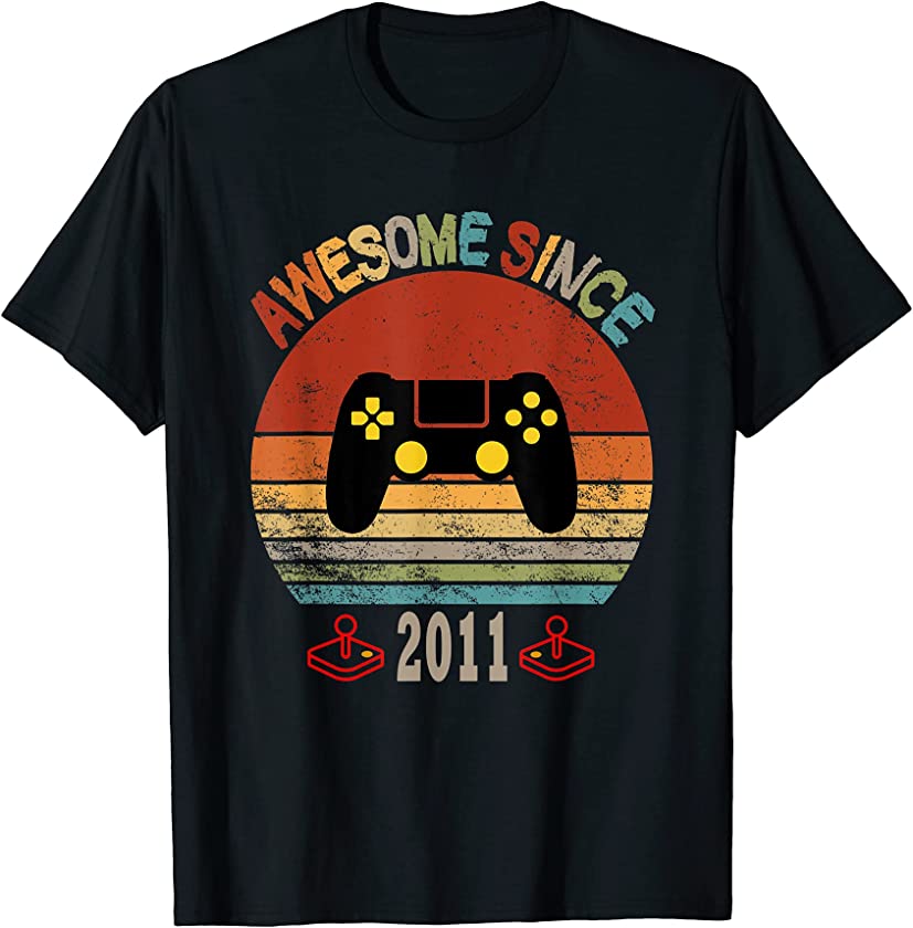 Awesome Since July 2011 Vintage Funny Party T-Shirt