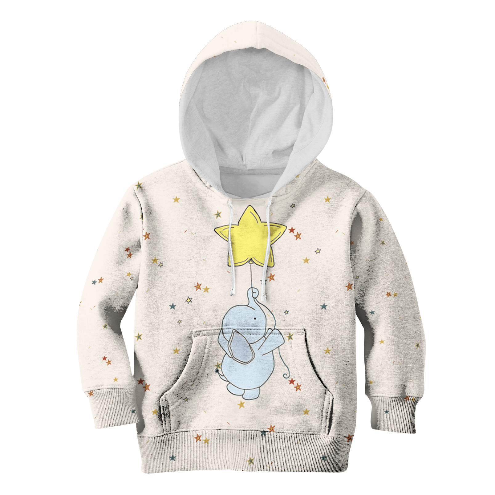 Elephant with star Kid Custom Hoodies T-shirt Apparel