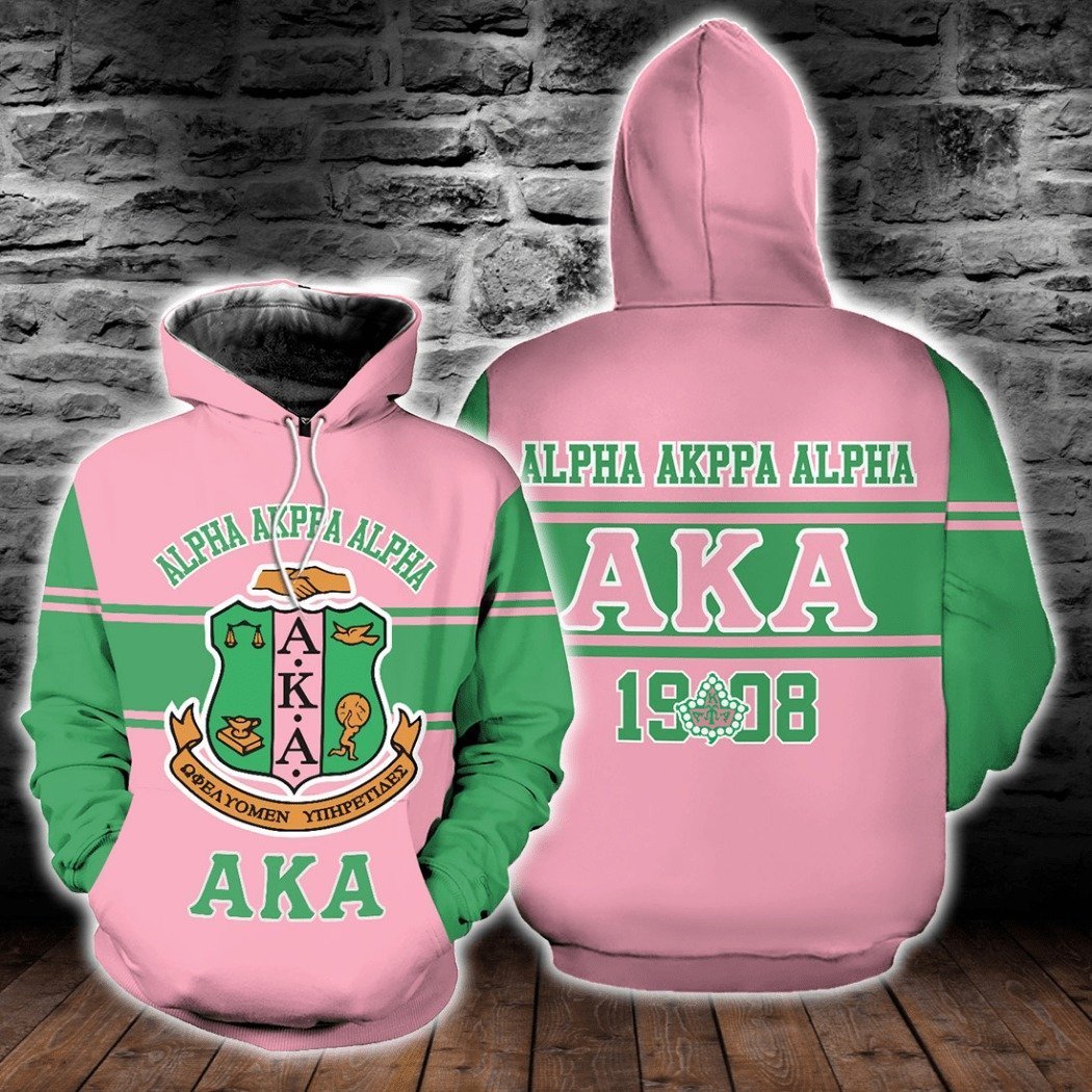 Greek Life Hoodie – Alpha Kappa Alpha Green Line Hoodie