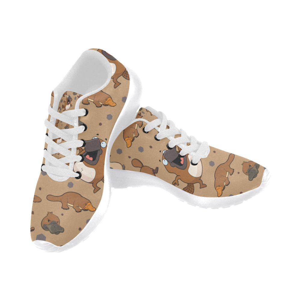 Platypus Pattern White Sneakers for Men