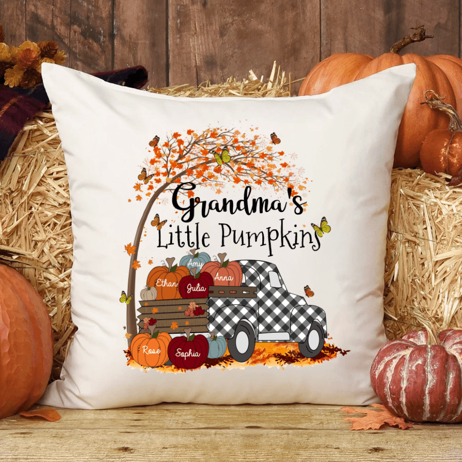 Grandma’S Little Pumpkins Pillow