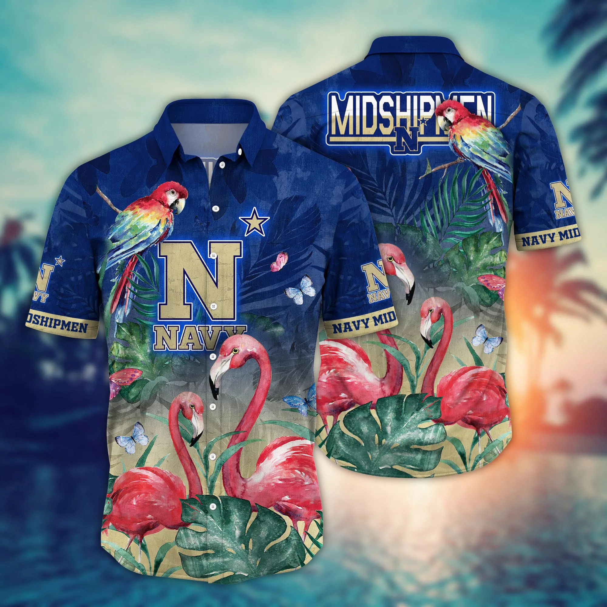 Navy Midshipmen NCAA Hawaiian Shirt Mid-Year Aloha Shirt