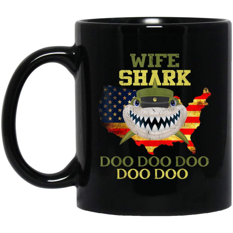 Army Shark Wife Gift Lover Shirts Veterans Day  Mug