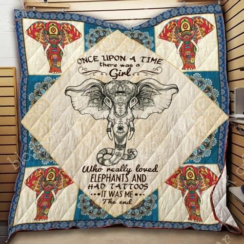 Elephants And Tattoos  Once Upon A Time  Quilt Blanket