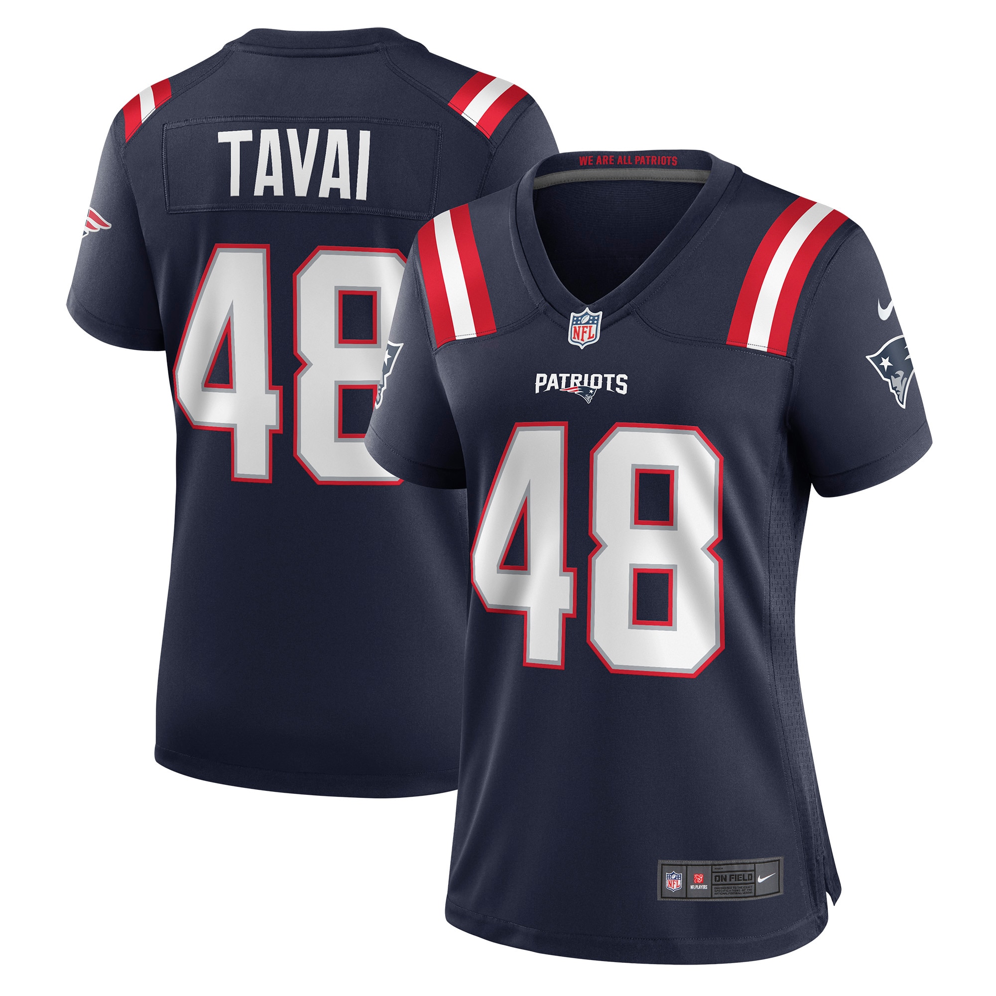 Women’s New England Patriots Jahlani Tavai Navy Game Player Jersey