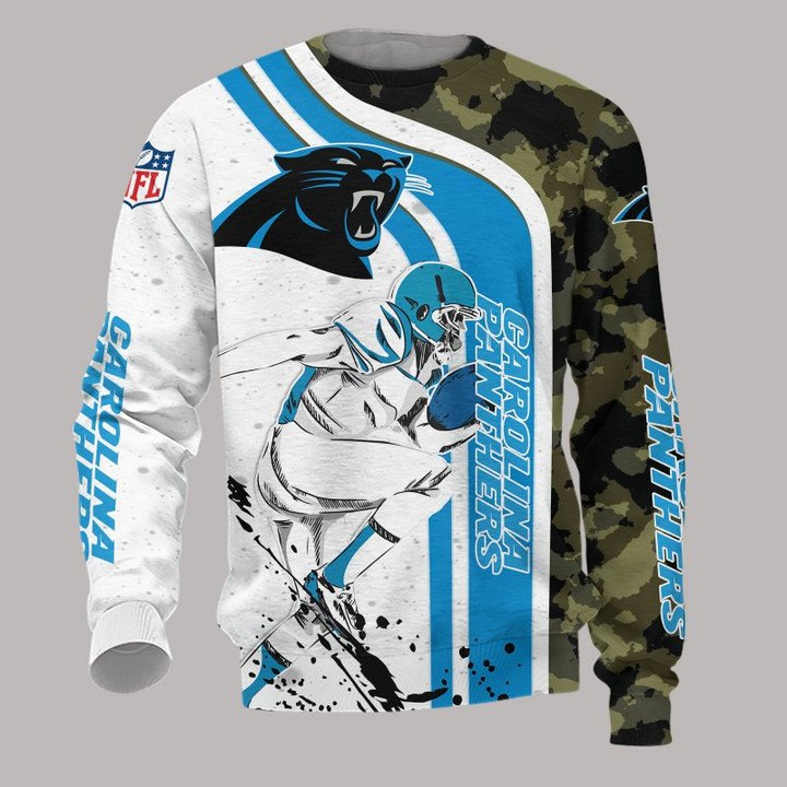 Carolina Panthers White Blue Camo Gift For Fan Ugly Wool Sweater Christmas