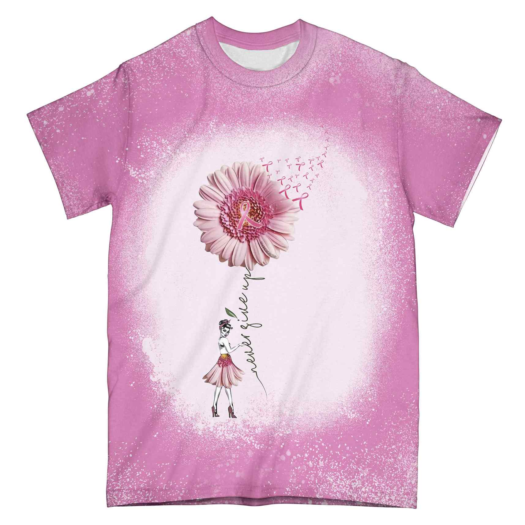 Breast Cancer Awareness Never Give Up Ez01 3103 All Over T-Shirt