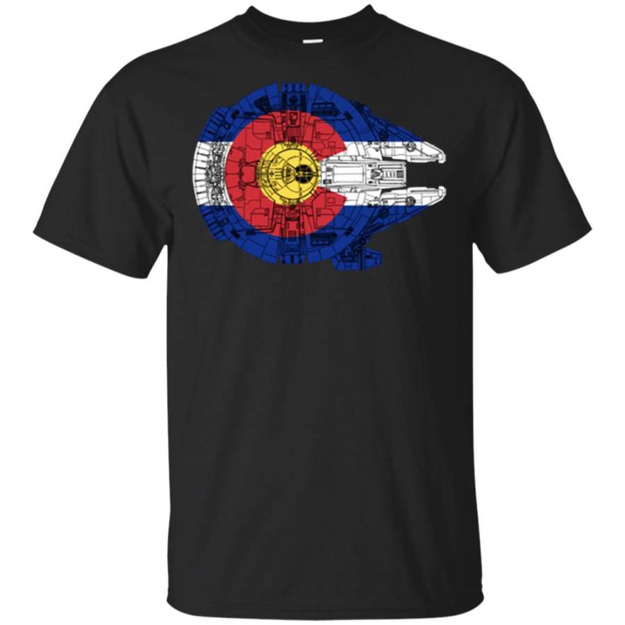 Colorado Flag And The Millennium Falcon T-Shirt