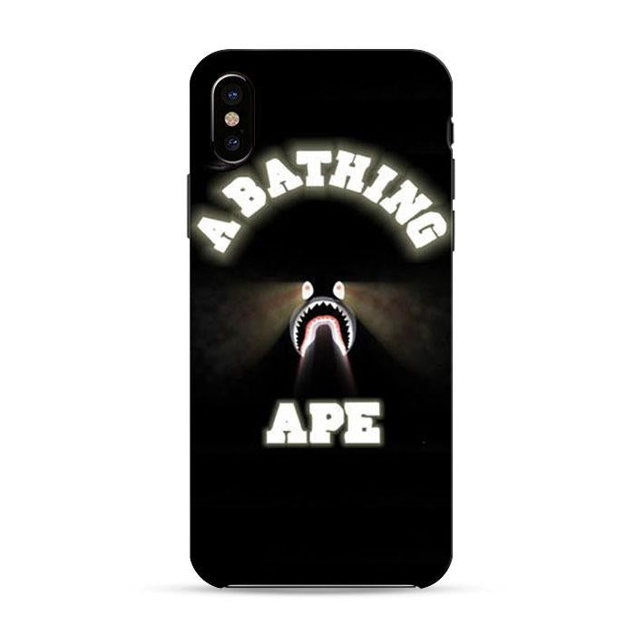 A Bathing Ape Shark Glow In The Dark Iphone X 3D Case | Black