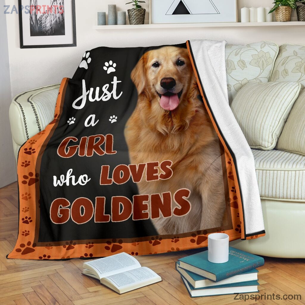 Just A Girl Who Loves Goldens Blanket – Cool Gift Ideas