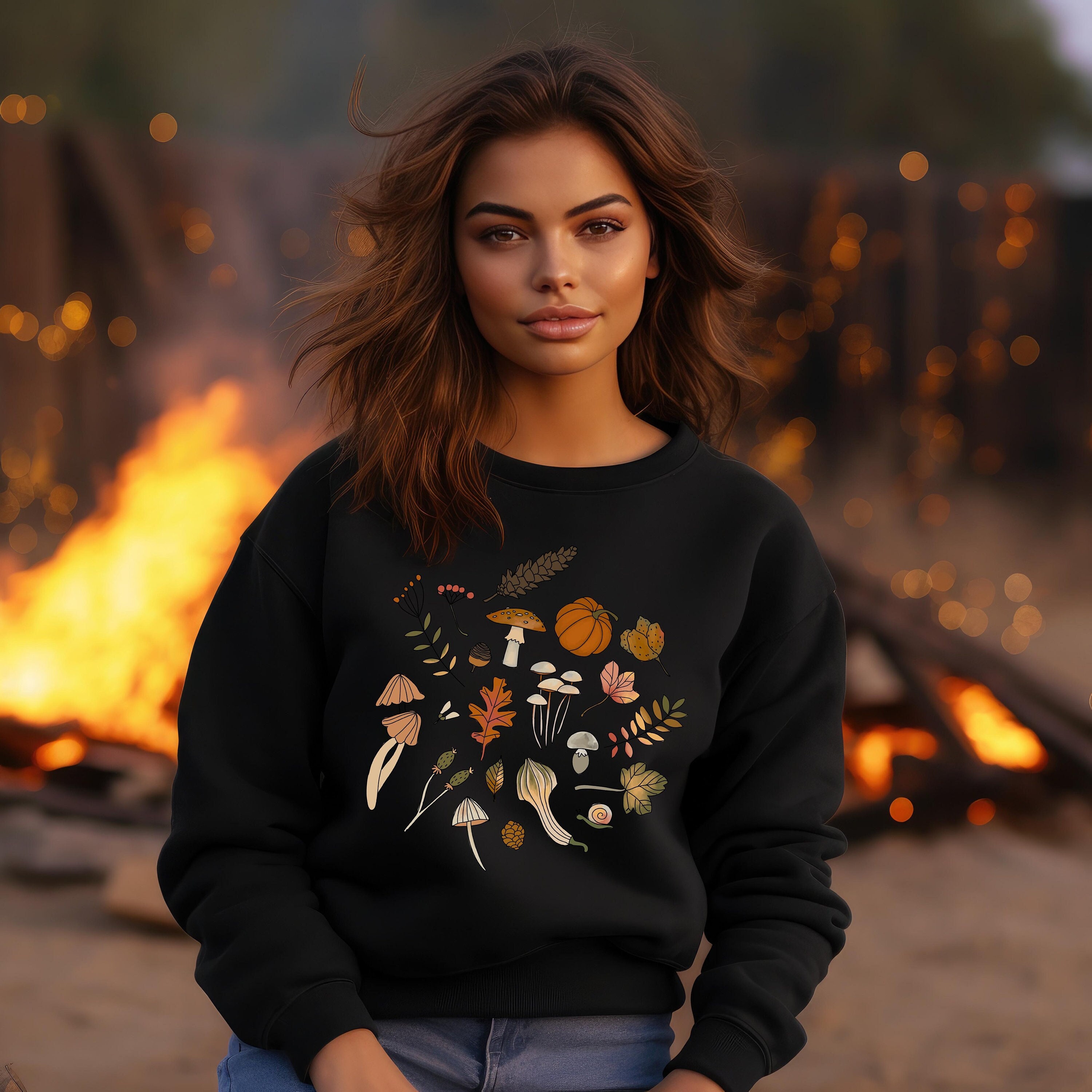 Botanical Sweater, Nature Lover Sweater, Fall Sweatshirt For Women, Botanical Crewneck Sweater, Wildflower Sweatshirt, Gift For Her