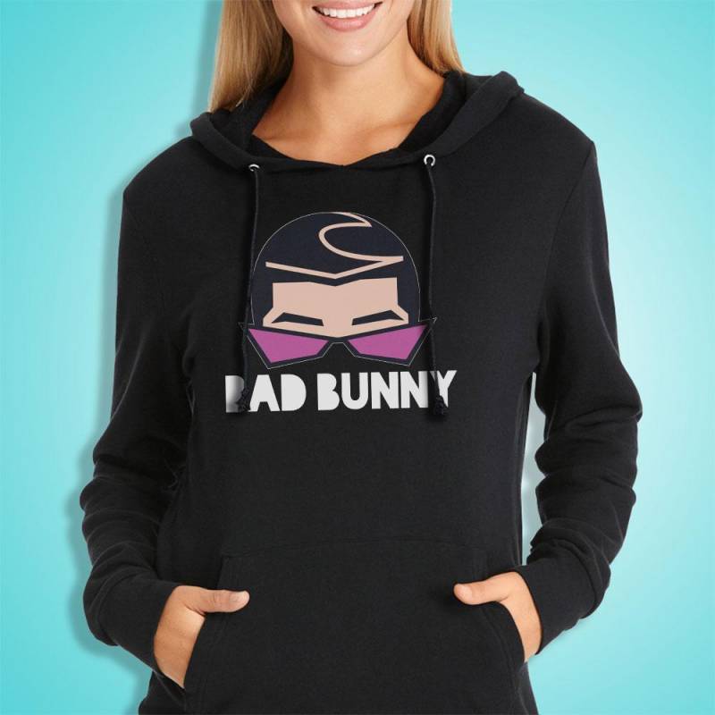 Bad Bunny Hair And Glasses Style Art Women’S Hoodie