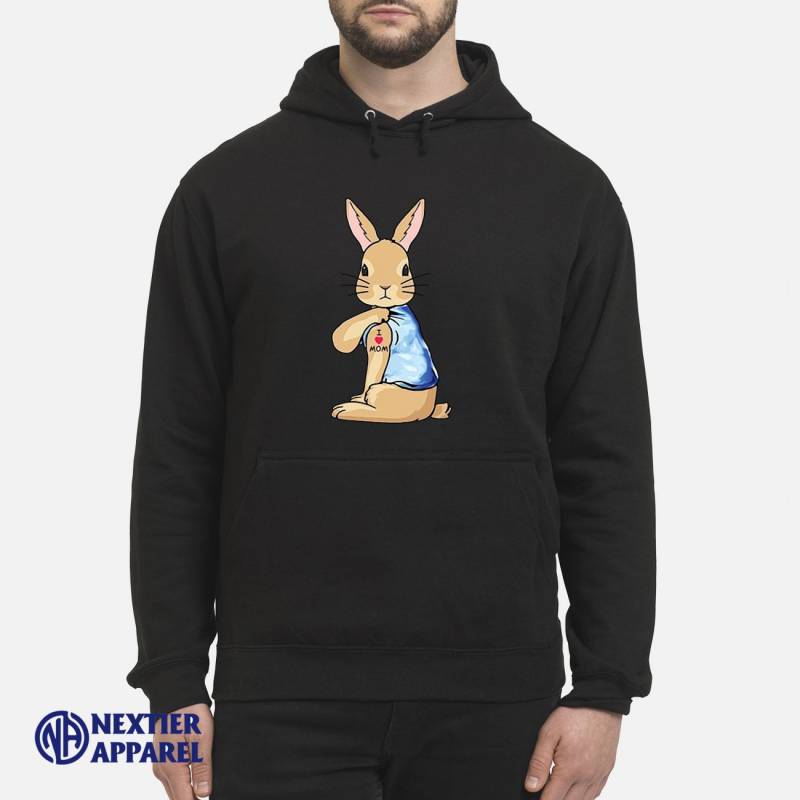 Rabbit Tattoo I Love Mom Hoodie Unisex Hoodie