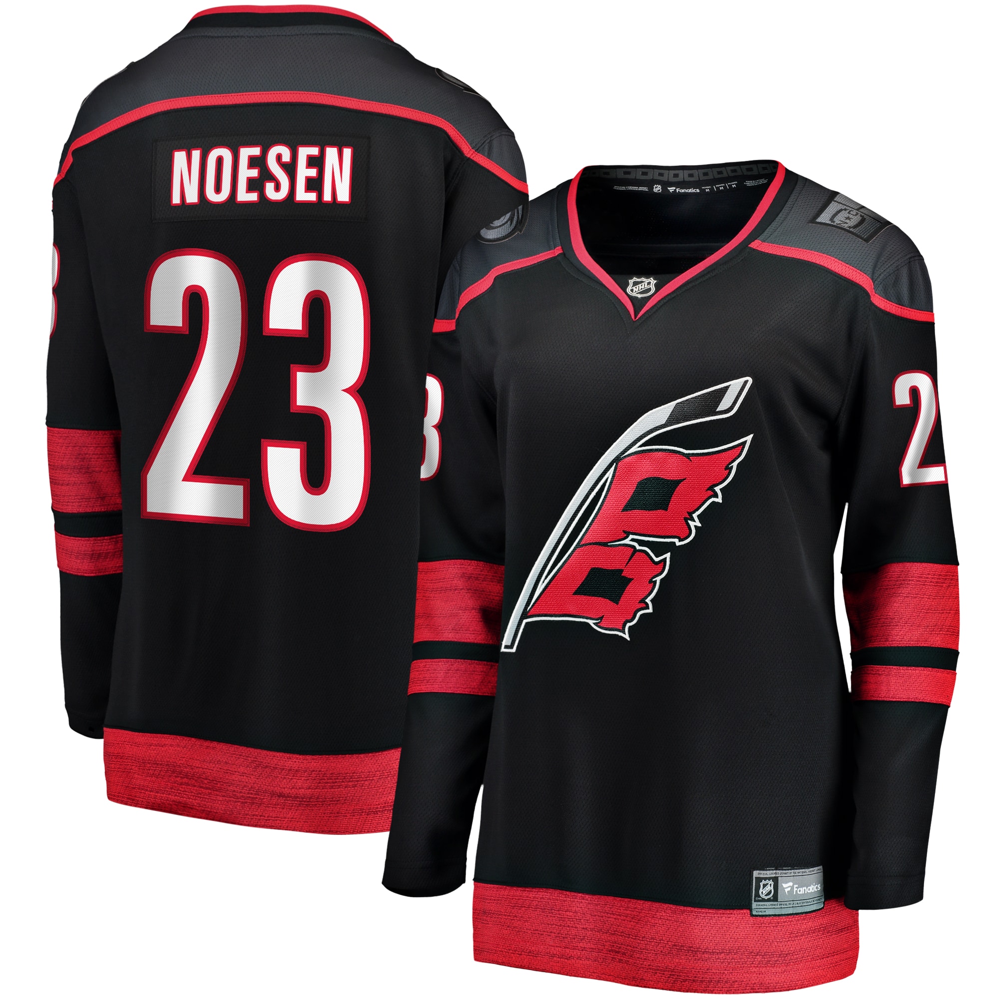 Women's Carolina Hurricanes Stefan Noesen Black Home Breakaway Player Jersey