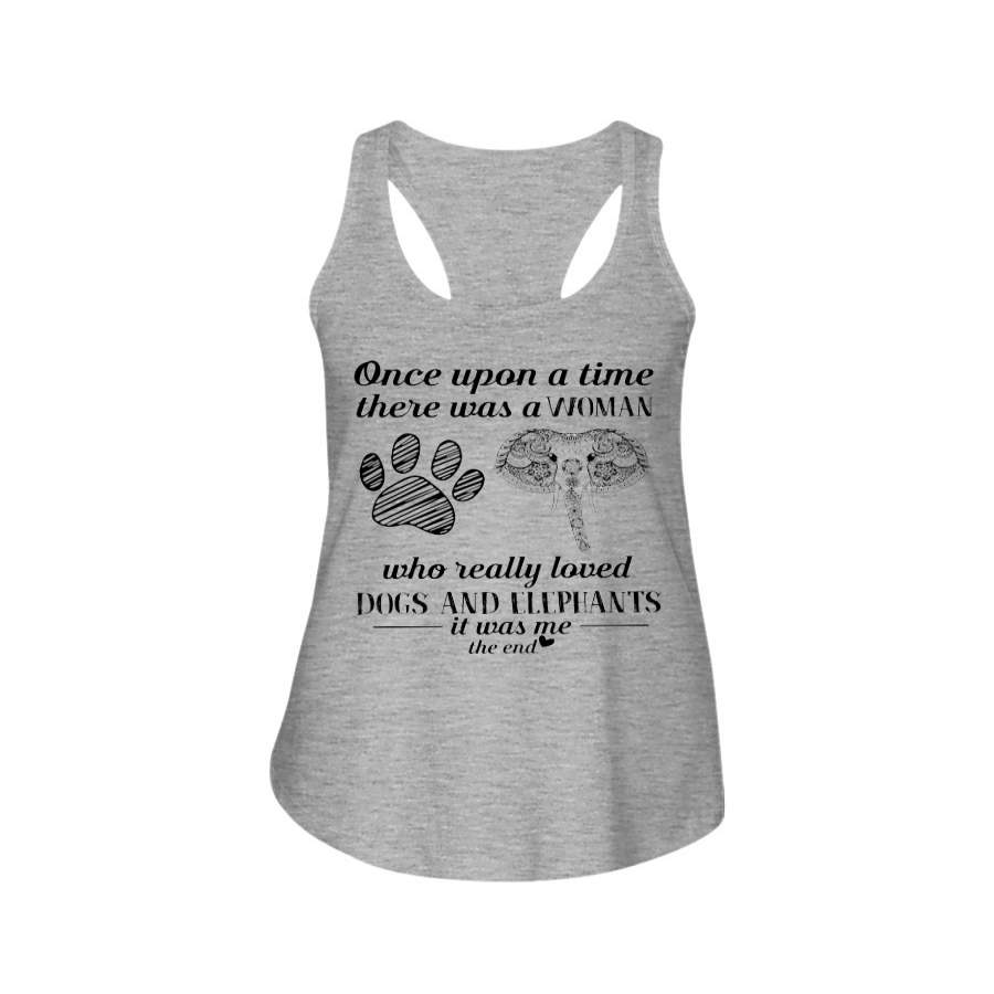 A Woman Who Really Loved Dogs And Elephant Ladies Flowy Tank