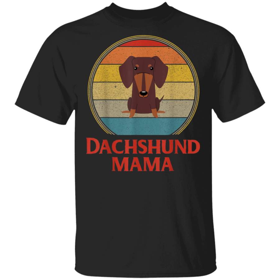 Vintage Womens Dachshund Mama Funny Dachshund Lover Gift TShirt