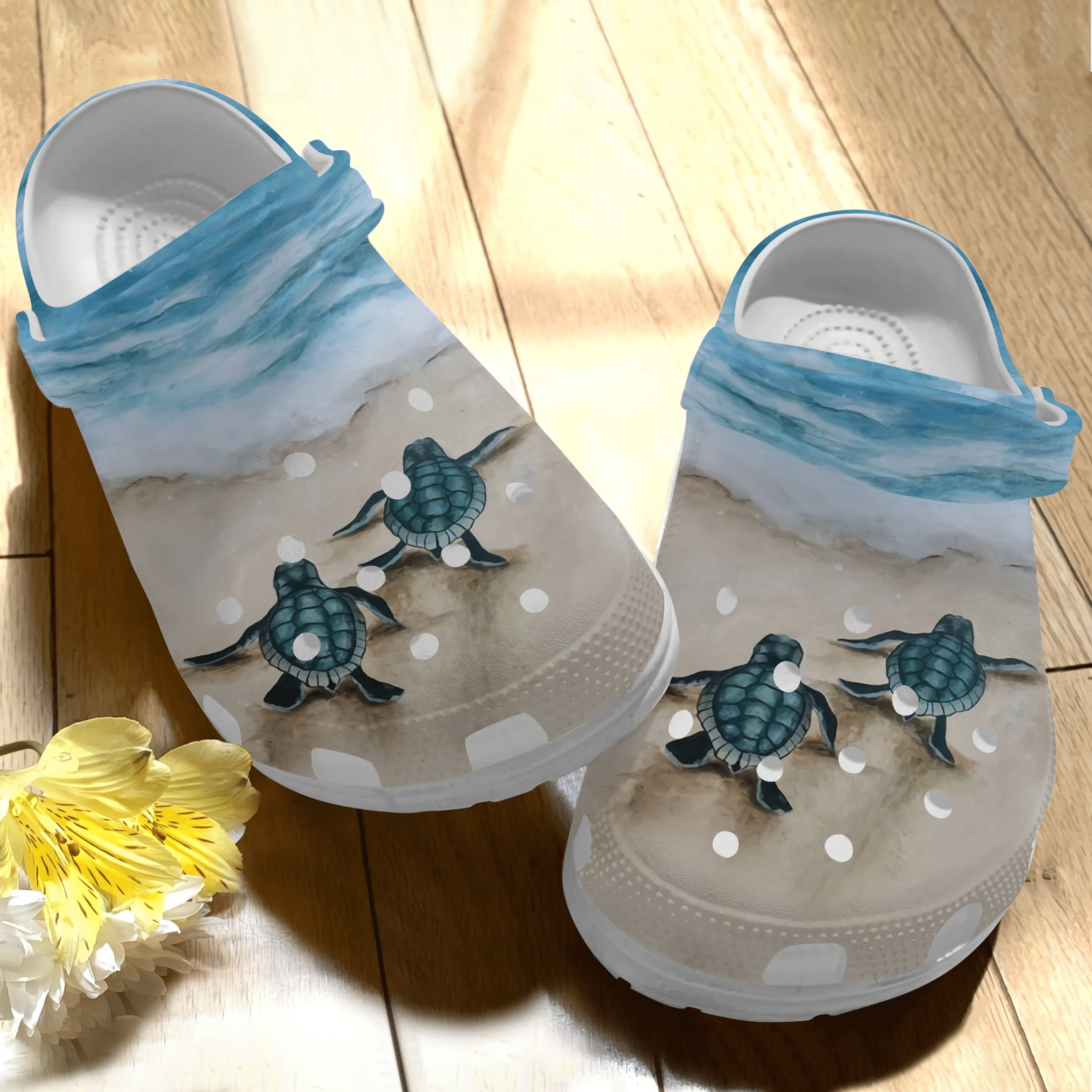 Turtle Friends To The Sea Shoes Clogs â Sea Turtle Shoes Cro.cbland Clog For Women Man