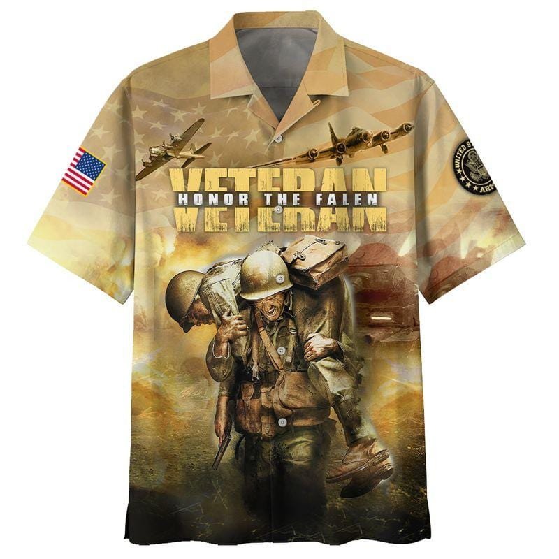 Us Veteran Honor The Fallen Hawaii Aloha Shirts Kv Ha40998