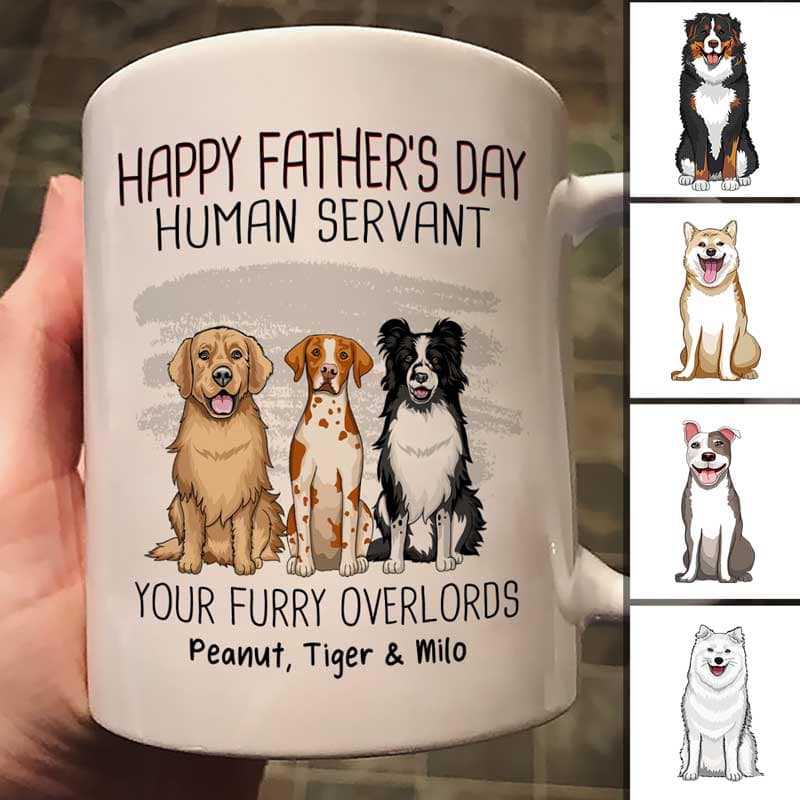 Happy Father‘S Day Good Morning Sitting Dog Personalized Mug