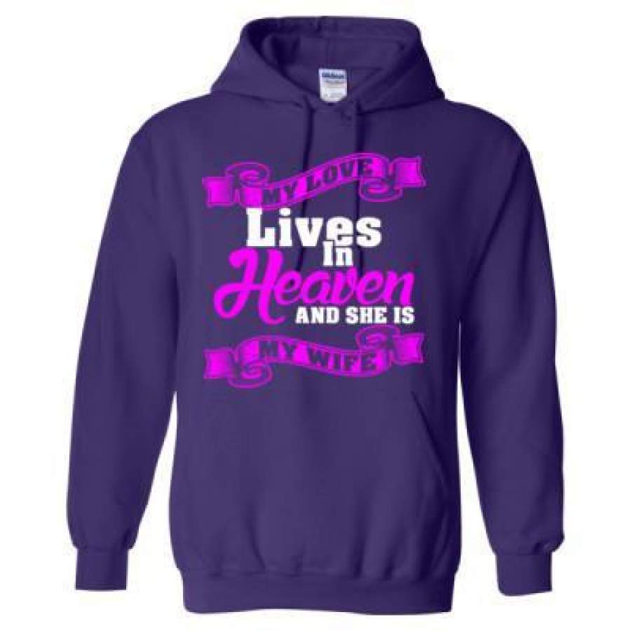 AGR My Love Lives In Heaven And She Is My Wife – Heavy Blend™ Hooded Sweatshirt