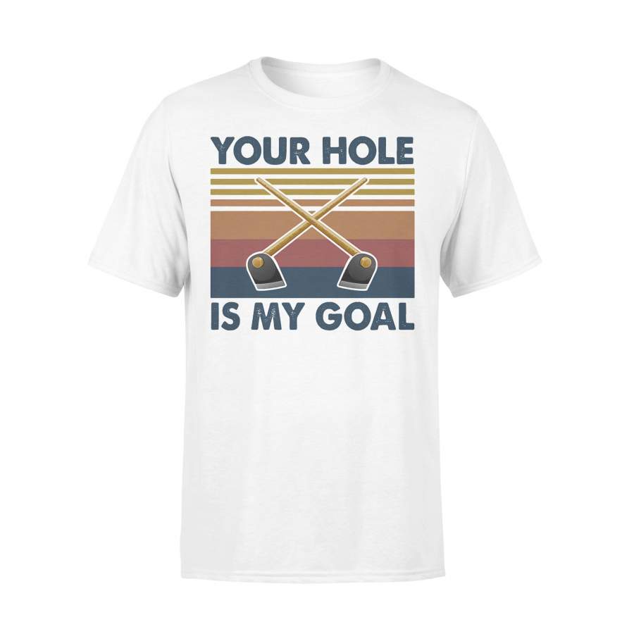 Gardening Your Hole Is My Goal Vintage Retro T-shirt