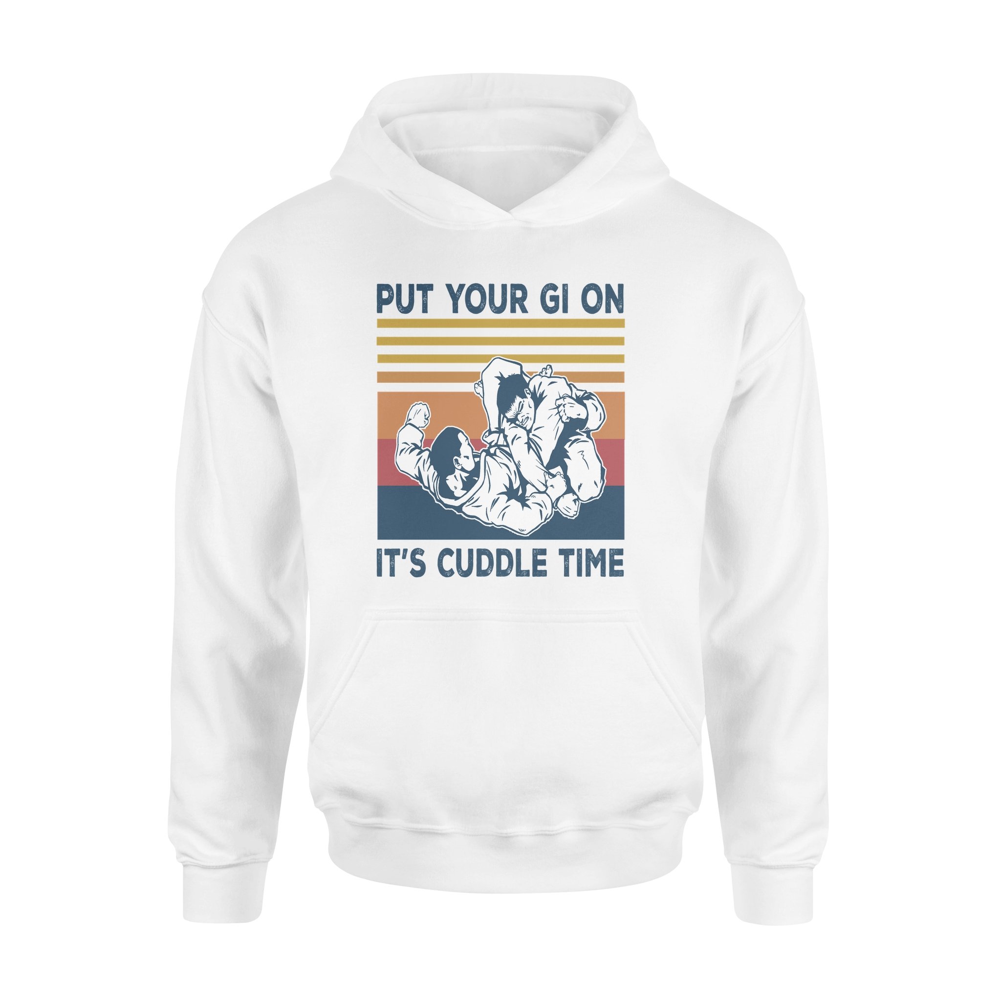 Put Your Gi On Its Cuddle Time Funny Vintage Jui Jitsu – Premium Hoodie