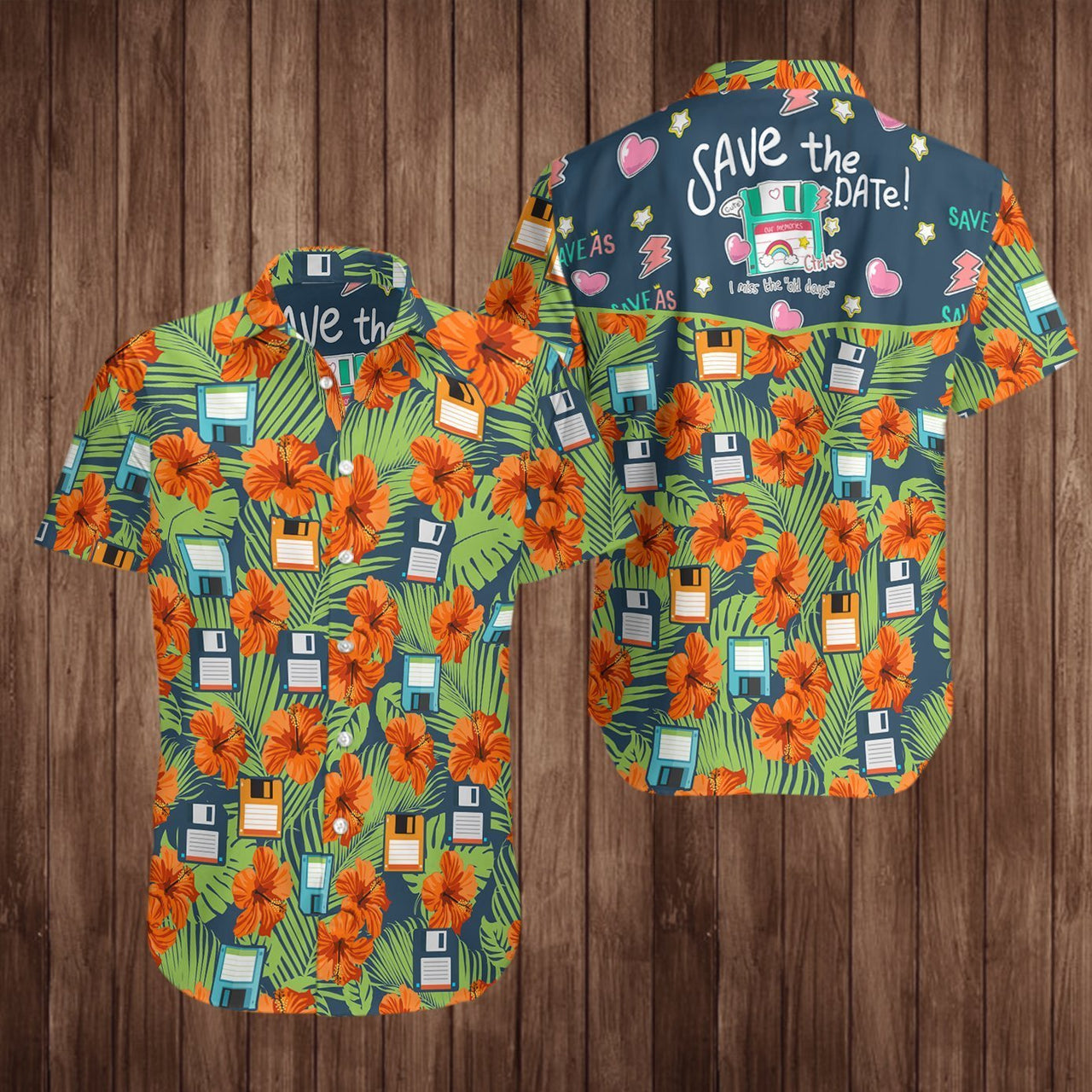 Floppy Disk Flower Aloha Hawaii Shirts Unisex Ha45886