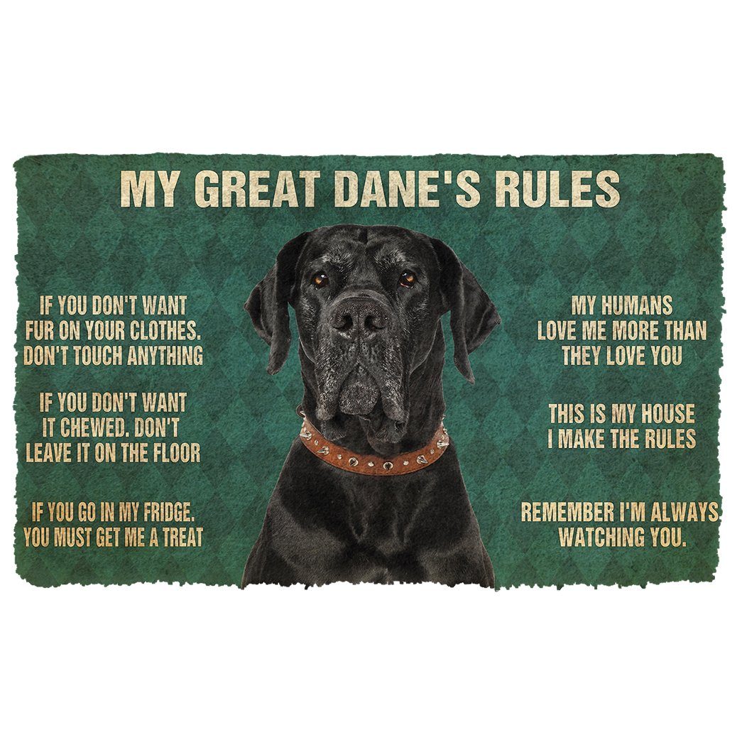 Gearhumans  Gearhuman 3D My Great Dane’s Rules Doormat