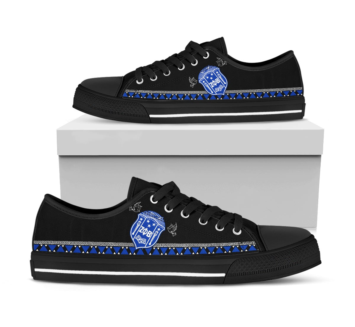 Sorority Footwear – I Am Black History Zeta Phi Beta Low Top Shoes