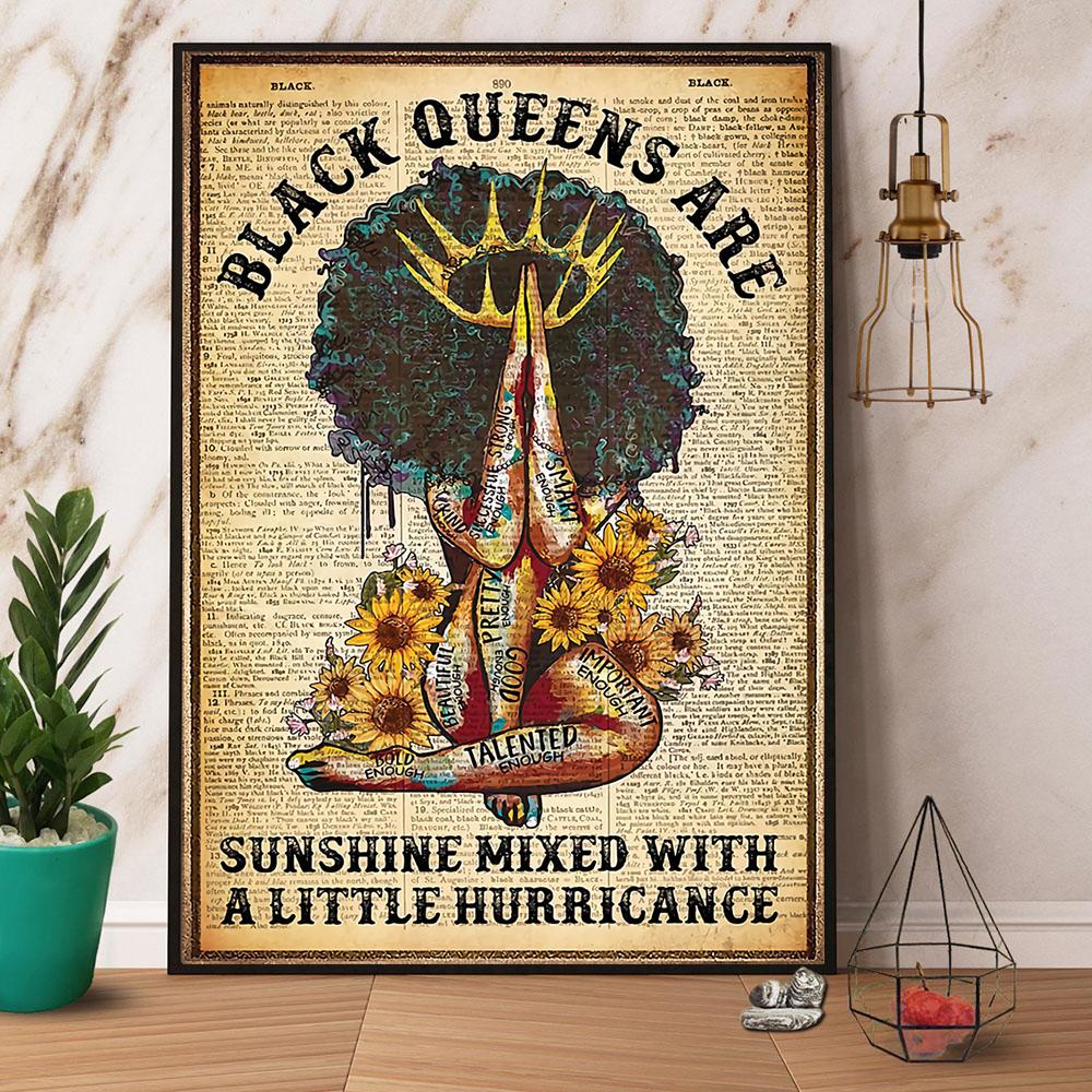 Black Queen Are Sunshine Mixed With A Little Hurricance Paper Canvas Prints Poster Wall Art